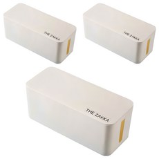 THE ZAKKA 電線收納盒, 白色, 3個