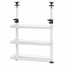 dayneeds 日需百備 頂天立地 廚房桌上型烤漆收納架, 白色, 3層, 1個