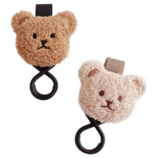 韓系ins風 熊熊推車掛鉤 11 x 7.5cm, 卡其色 + 棕色, 1組