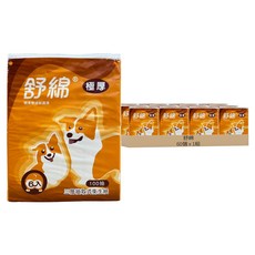 舒綿 三層抽取衛生紙 100抽, 60個裝, 1組