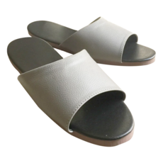 TAIWAN SLIPPER 台灣犀利趴 簡約系列純色皮質室內拖鞋 靜音EVA鞋底 增加抗滑處理, 北歐灰, 2雙