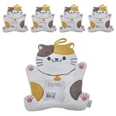 MORINO 摩力諾 造型擦手巾 24 x 35cm 發財貓, 1條, 5條