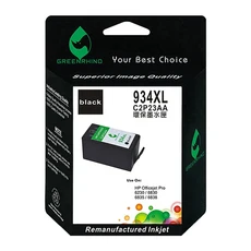 GREENRHINO 綠犀牛 for HP NO 934XL C2P23AA 黑色環保墨水匣 OfficeJet Pro/OJP 6230/6830/6835適用, 黑色, 1個