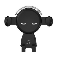 A&R 360度車用出風口手機支架, 黑色, 1個