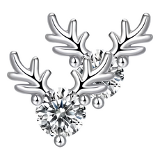 CF Diamond 耳環 莫桑鑽 銀翼雪鹿 E0013 D色 3EX切工 57個切面 光芒四射 30分 精美禮盒