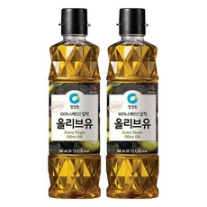청정원 엑스트라버진 올리브유, 500ml, 2개