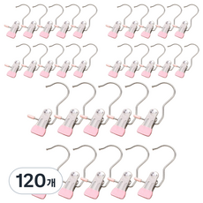 마샤투 논슬립 외집게 바지 치마걸이, 핑크, 120개