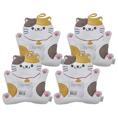 MORINO 摩力諾 造型擦手巾 24 x 35cm 發財貓, 1條, 4條