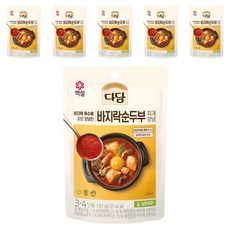다담 바지락순두부 찌개양념, 130g, 6개