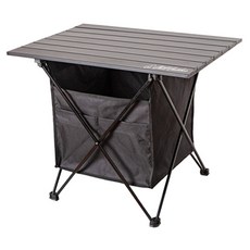 Chill Outdoor 鋁合金蛋捲桌 贈桌底置物袋 1.3kg, Black