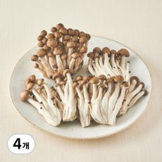 국내산 무농약 손질된 갈색 만가닥버섯, 300g, 4개