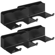 小麥購物 吹風機置物架 雙掛款 C136 89g, 黑色, 4個