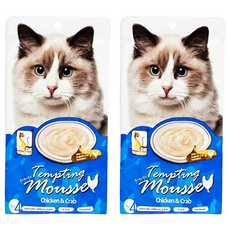 Hulu Cat 誘惑的慕斯肉泥, 雞肉 + 蟹肉, 60g, 2袋