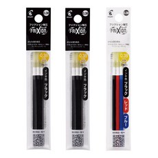파이롯트 프릭션 볼 슬림 블랙 2p + 3색 1p 리필심 0.38mm, 혼합색상, 1세트 혼합색상, 1세트