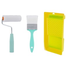 수성용 페인팅 키트 롤러 + 브러쉬 + 트레이 도장용품 세트, 1세트