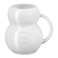LE CREUSET 雪人造型馬克杯 350ml, 1個, 珍珠白