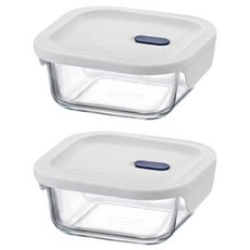 LocknLock 樂扣樂扣 Top Class矽膠蓋正方形保鮮盒, 2個