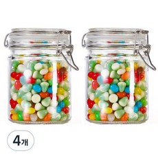 多用途玻璃密封儲物罐, 4個, 750ml