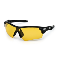 Oaklans 運動太陽眼鏡 Q320, 1個, 黑色鏡框 + 夜間偏光鏡片