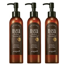 스킨푸드 블랙슈가 퍼펙트 클렌징 오일, 300ml, 3개