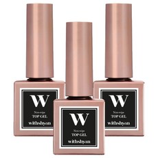 Withshyan 免清鑽石美甲上層凝膠, 透明, 10g, 3瓶