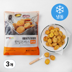 곰곰 에어프라이어 한입 돈까스 실속형 (냉동), 1.2kg, 3개