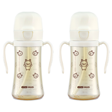 그로미미 카카오프렌즈 PPSU 빨대컵, 300ml, 2개, 밀크 300ml, 2개, 밀크