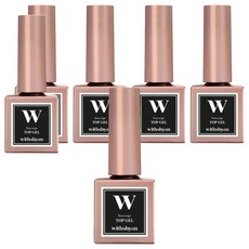 Withshyan 免清鑽石美甲上層凝膠, 透明, 10g, 6瓶