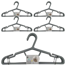 UdiLife 優的生活大師 墨墨扁輕省衣架 PP材質 薄邊造型, 顏色隨機, 5組