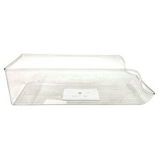 SHIMOYAMA 冰箱快取式飲料瓶罐收納籃, 透明, 1個