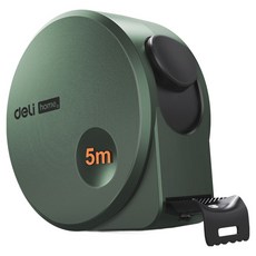 deLi 得力 居家系列 高精度碳鋼防滑捲尺 綠色 5m HT8519L, 1個, 5