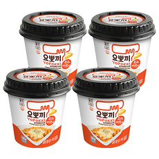 YOPOKKI 辣炒年糕即食杯, 韓國原裝進口, 微波加熱, 濃濃起司味, 120g, 4個