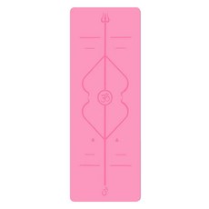 HOME GYM CLUB 居家健身 PU體位線瑜珈墊, 1個, 淡雅粉