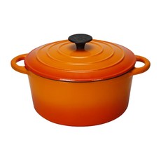 cook power 鍋寶 琺瑯鑄鐵鍋 電磁爐適用, 22cm, 火焰橘, 1個