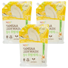 Tamsaa 小蘇打蔬果碗盤清潔液 補充包, 1.2L, 3包