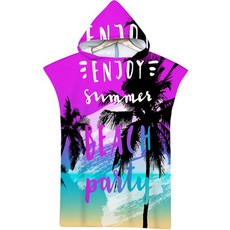 셀레네 썸머 후드 비치타월 75 x 110 cm, A16, 1개