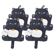 MORINO 摩力諾 造型擦手巾 24 x 35cm 黑金貓, 1條, 4條