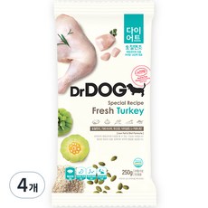 닥터독 강아지 기능성 사료, 다이어트(체중감소), 250g, 4개