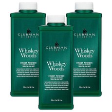 Clubman 威士忌森林爽身粉 乾爽控油 清新舒緩肌膚, 255g, 3瓶