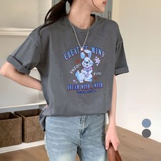 afinar 女款Oversize顏料染短袖T恤