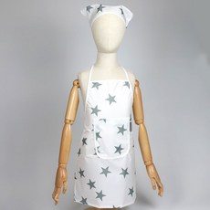 BEBE CHOUETTE 兒童防水圍裙 + 頭巾組