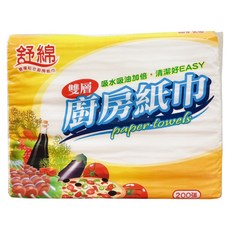 舒綿 雙層貼合抽取式廚房紙巾 100抽, 1包, 20袋