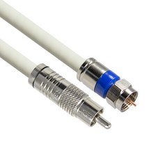 마하링크 RCA TO RF 5C 동축 케이블 화이트, CP-1164, 1개