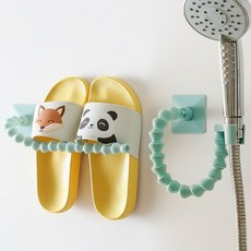 Hanbomnuri 蛇管蓮蓬頭支架 多用途角度調節固定架, 薄荷綠, 2個