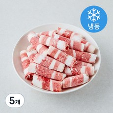 고급진 미국산 돌돌말이 우삼겹 구이용 (냉동), 5개, 500g