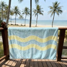 Roadwell 游泳池海灘超細纖維沙灘巾 140 x 100 cm, 天空藍, 1個