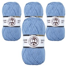 DIKTAS Madame Cotton棉質混紡毛線 2入, 013 藍寶石, 4個