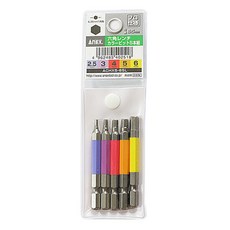 AnEX 安耐適 六角扳手彩色起子頭 65mm 5件組 ACHX5-65L, 1套