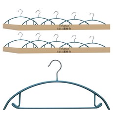 日版超厚多功能無痕衣架, 墨綠色, 10支