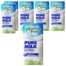 Meadow Fresh 紐麥福 全脂保久乳 100%生乳, 1L, 6瓶